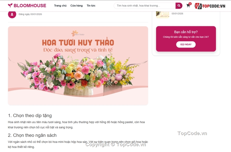 website,bán hoa,website bán hoa